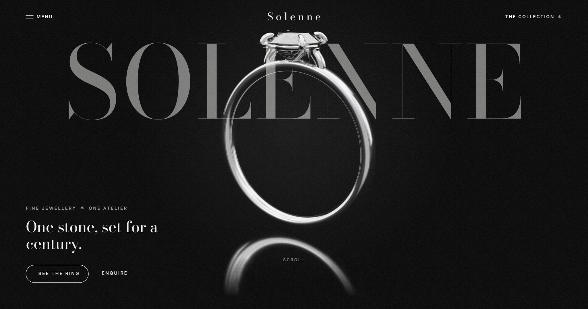 Solenne fine-jewellery website demo by Genesis Works.